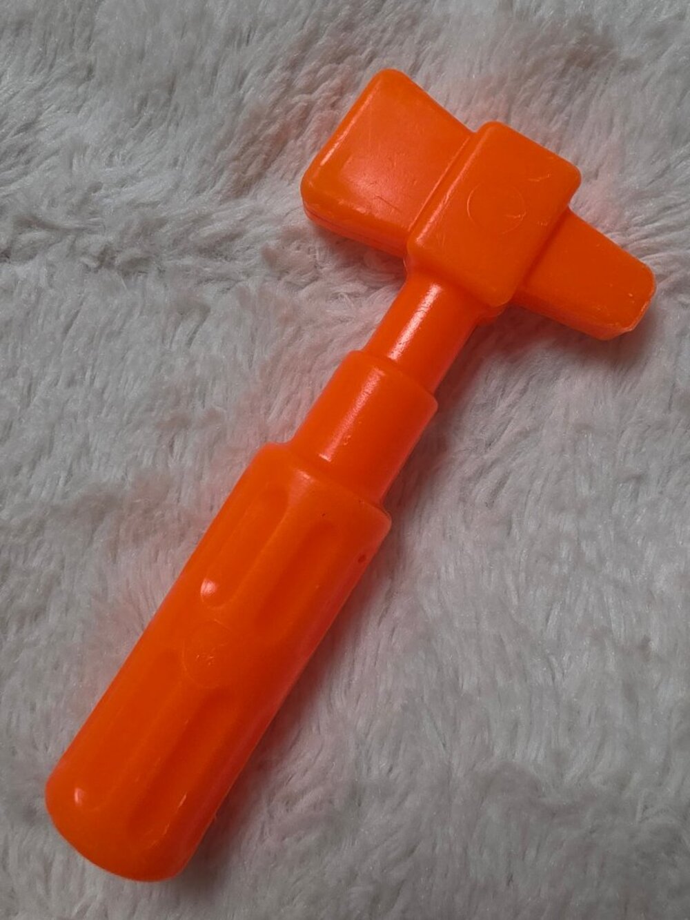 VTG Fisher Price Medical Doctor Kit Orange Plastic Reflex Hammer Toy Part 1980s